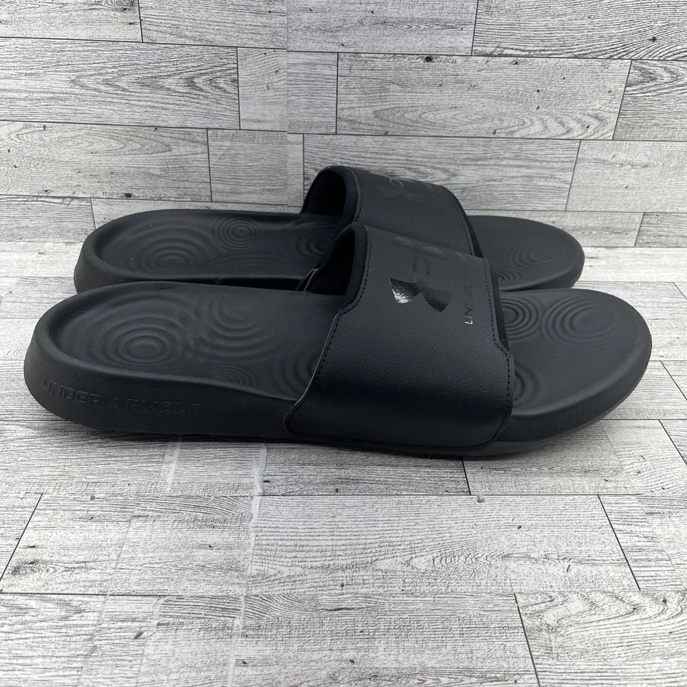 Under Armour Ignite‎ Select Black Casual Slide Sandals 3027219-002 Men Size 14
